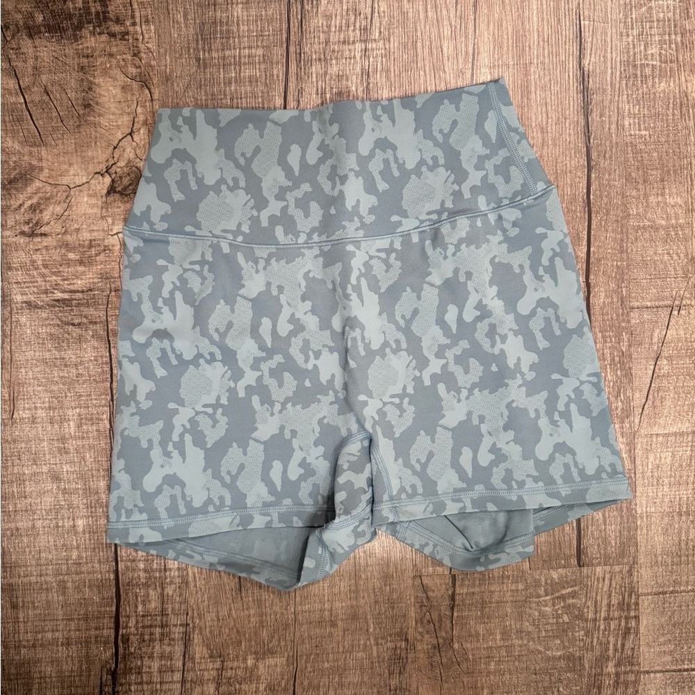BuffBunny High Waist Blue Camo Shorts